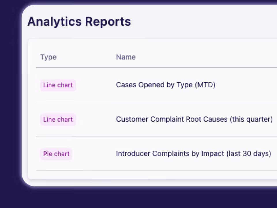 Complyr complaint workspace showing case data in one shared record